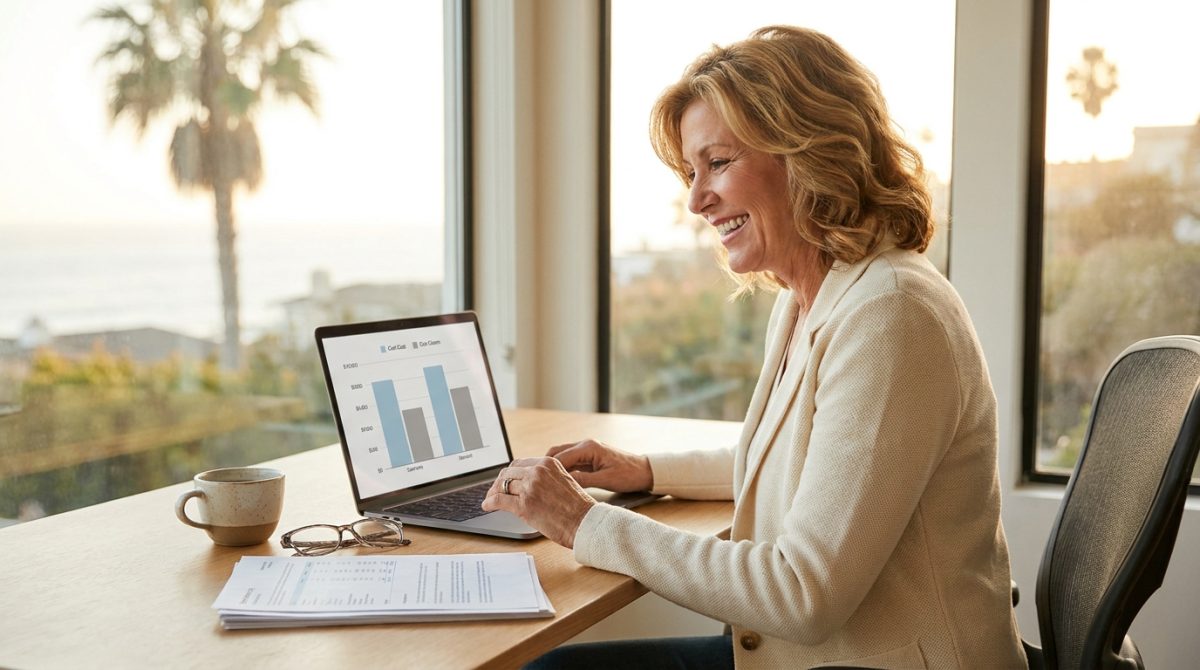 Property owner reviewing savings from switching property managers