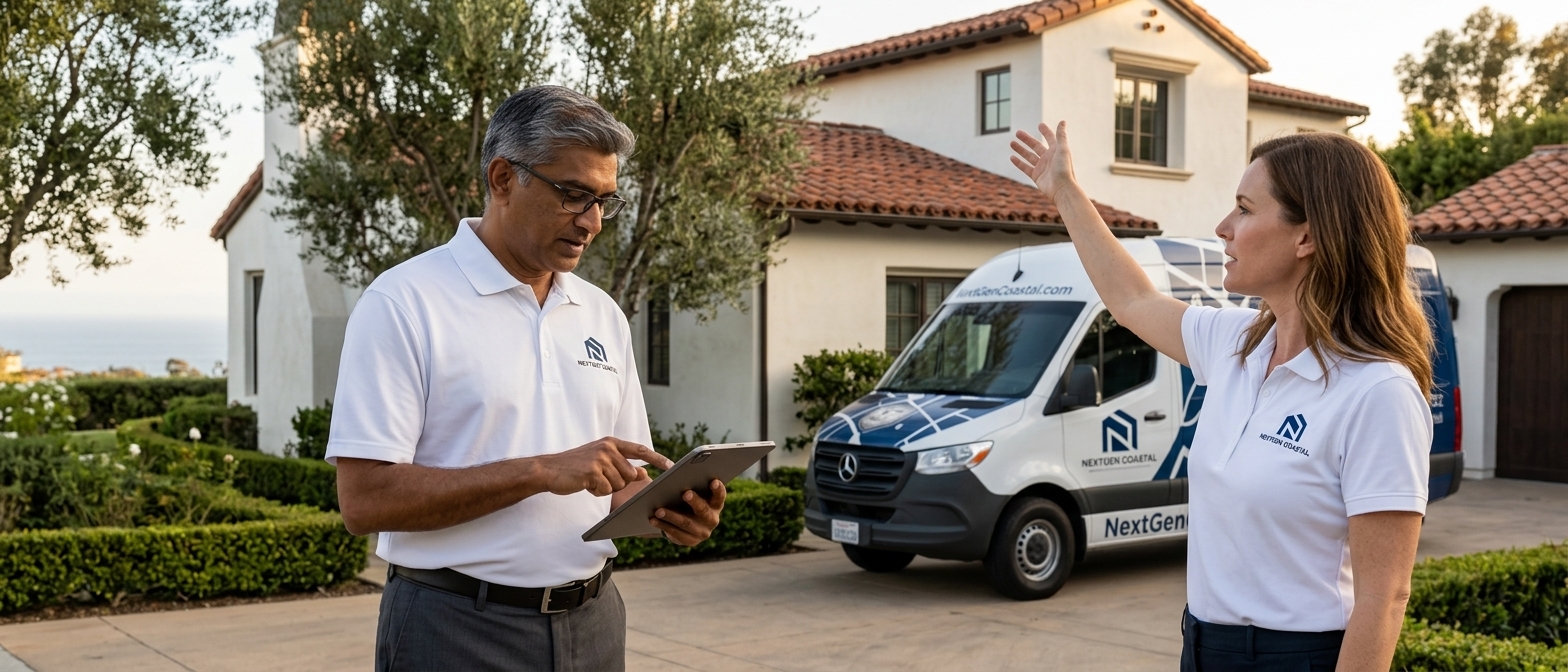 Palos Verdes Estates property management by NextGen Coastal, rental property managers on the job