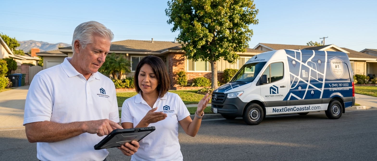 Torrance property management by NextGen Coastal, rental property managers on the job