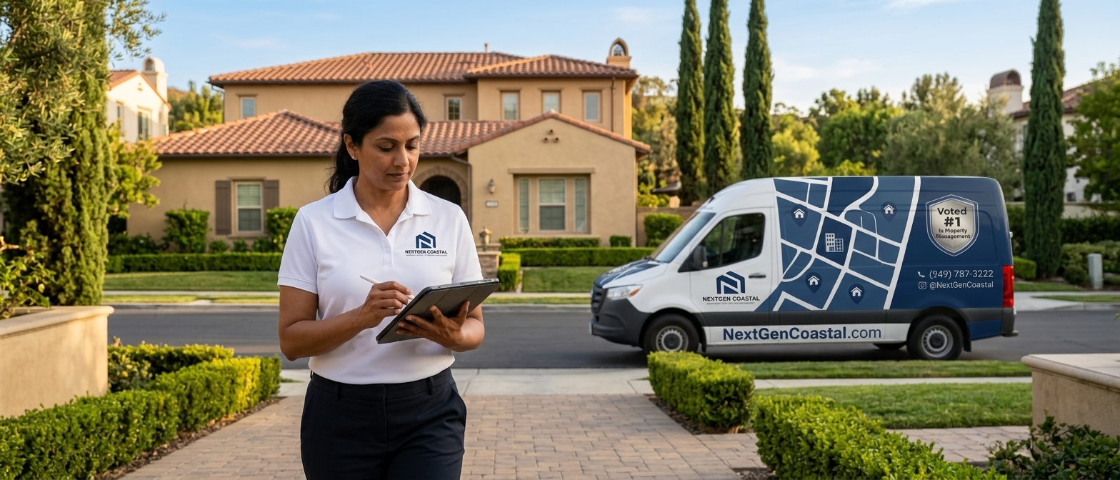 Aliso Viejo property management by NextGen Coastal, rental property managers on the job