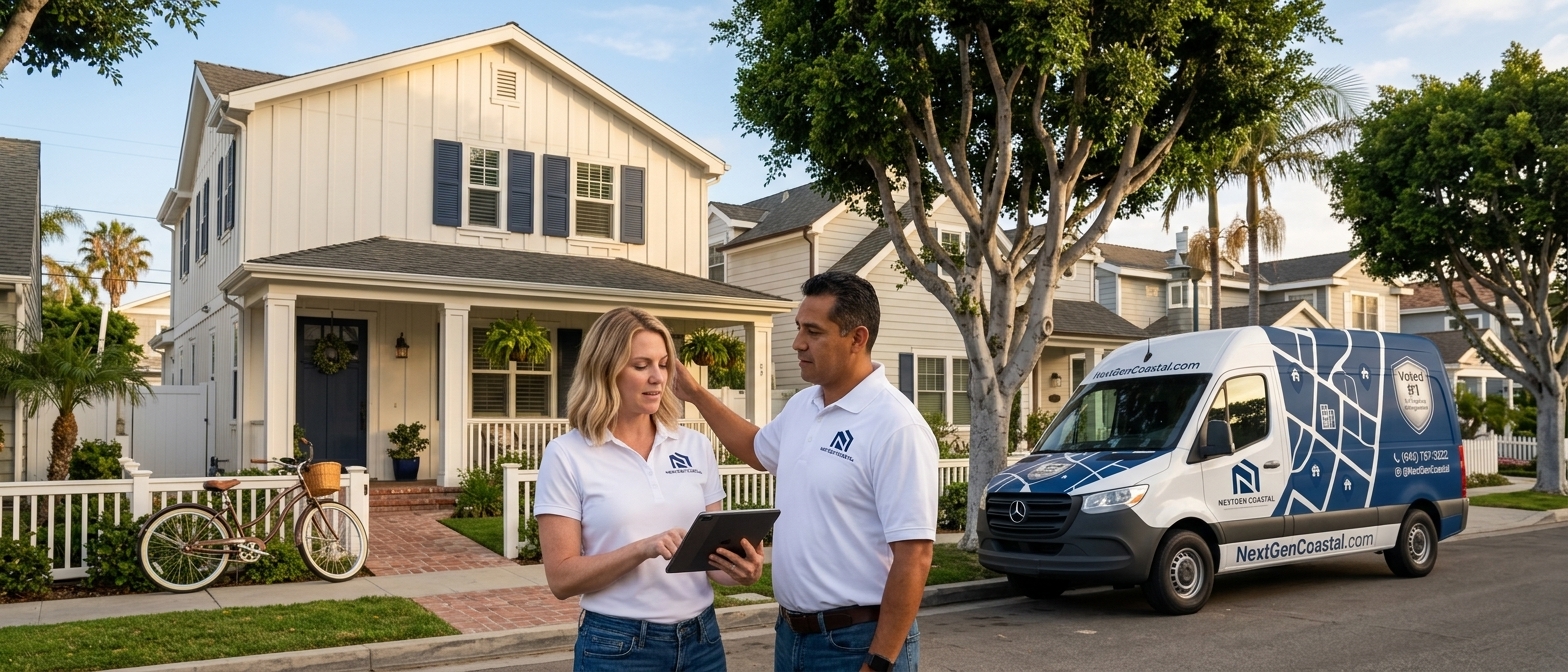 Huntington Beach property management by NextGen Coastal, rental property managers on the job