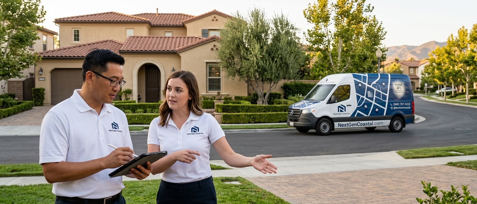 Irvine property management by NextGen Coastal, rental property managers on the job