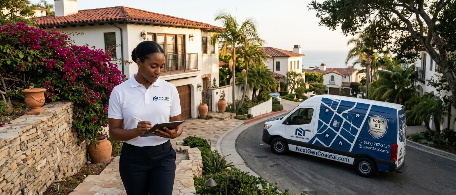 Laguna Beach property management by NextGen Coastal, rental property managers on the job