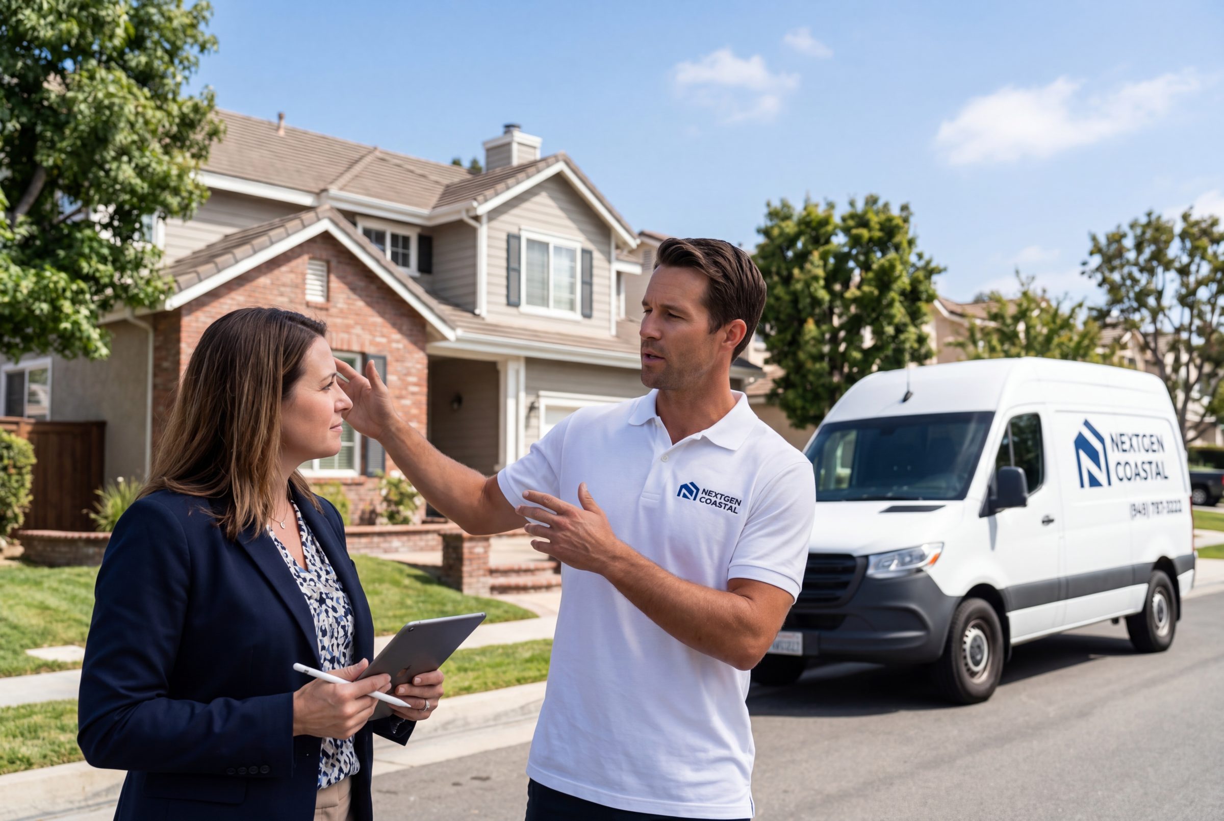 Lake Forest property management by NextGen Coastal, rental property managers on the job