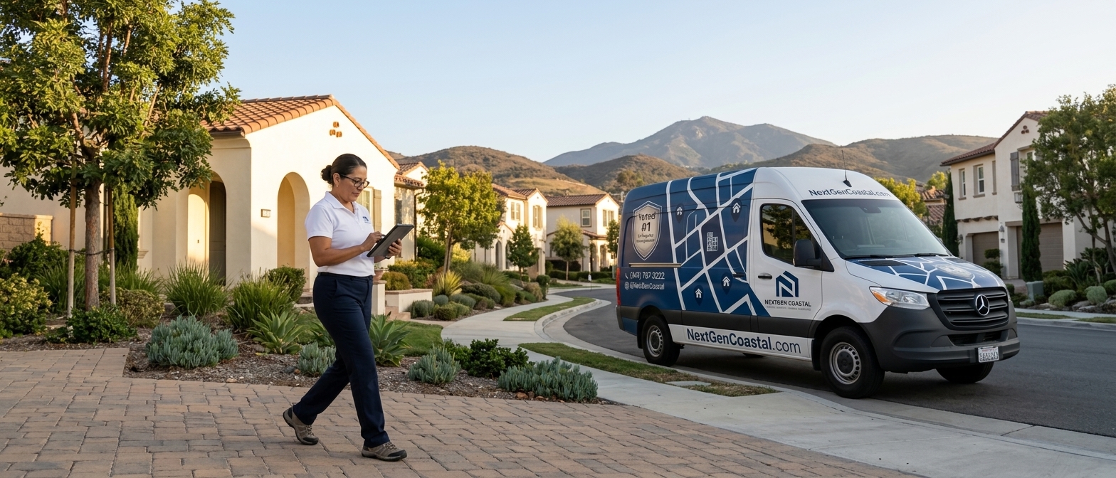 Mission Viejo property management by NextGen Coastal, rental property managers on the job