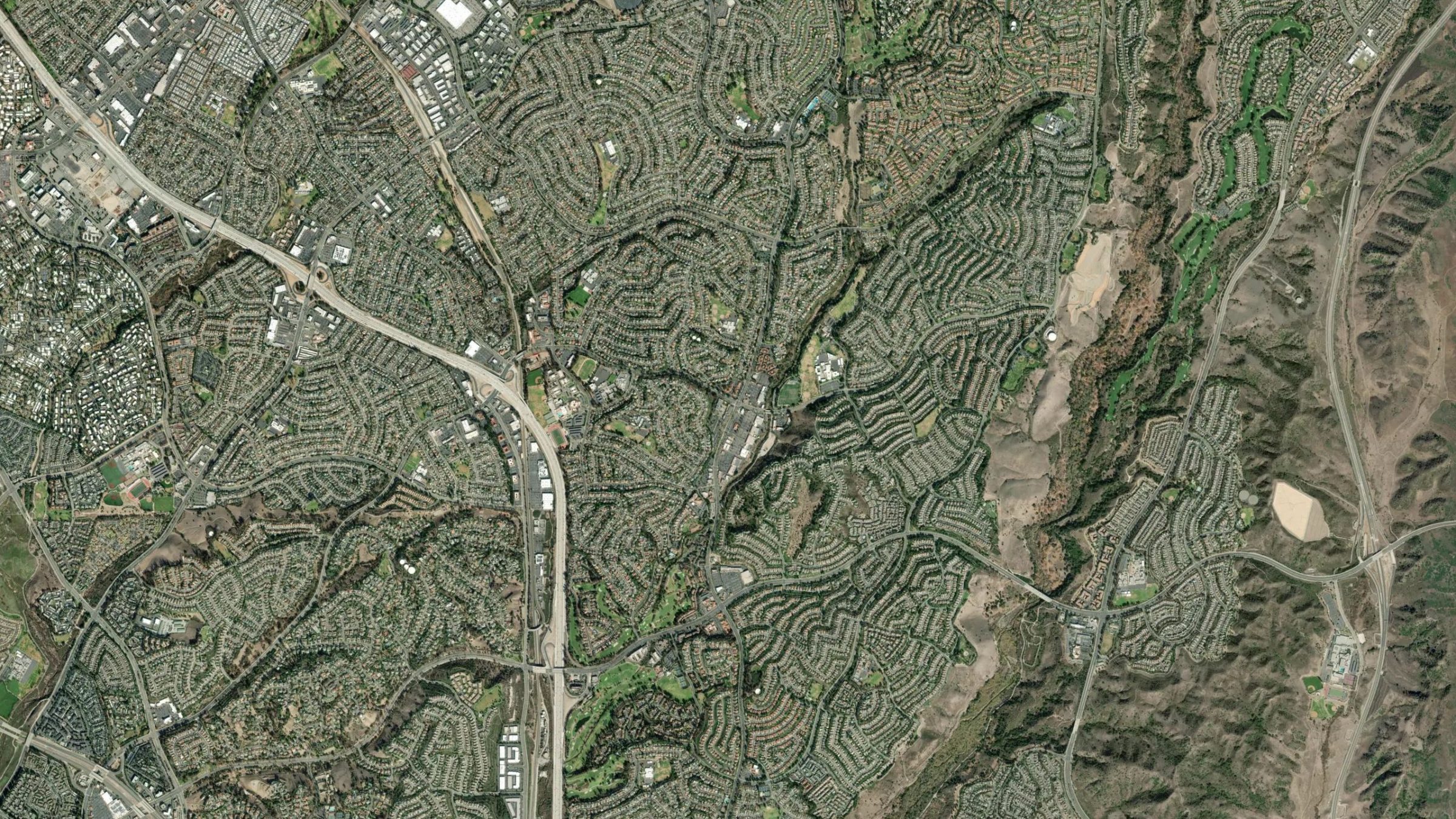 Aerial view of Mission Viejo, Orange County, coastal California property management by NextGen Coastal at fees from 3.9%