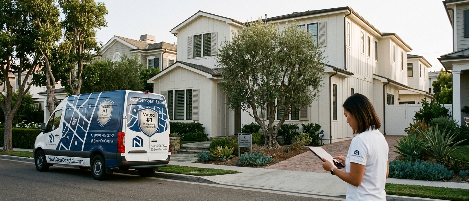 Newport Beach property management by NextGen Coastal, rental property managers on the job