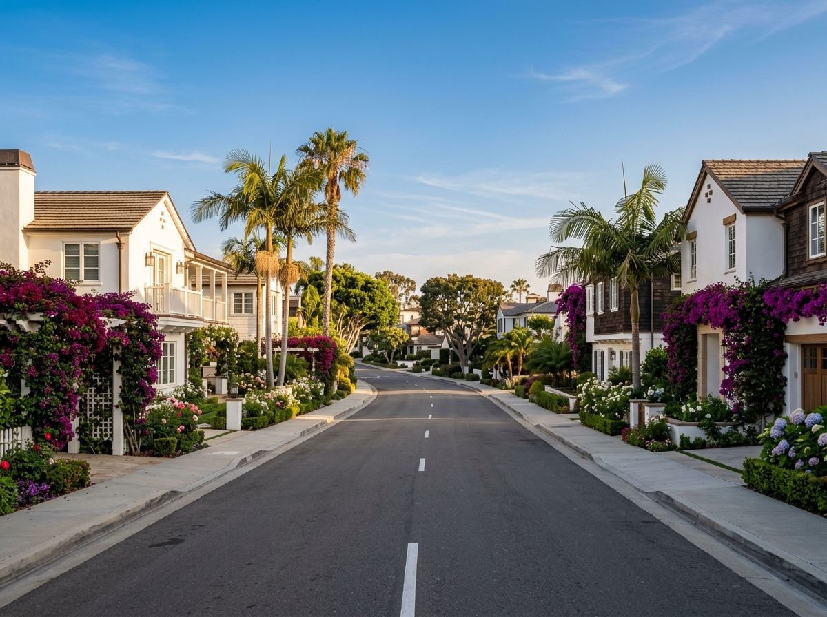 Corona del Mar neighborhood in Newport Beach, California, Charming coastal village with a mix of SFRs and luxury condos