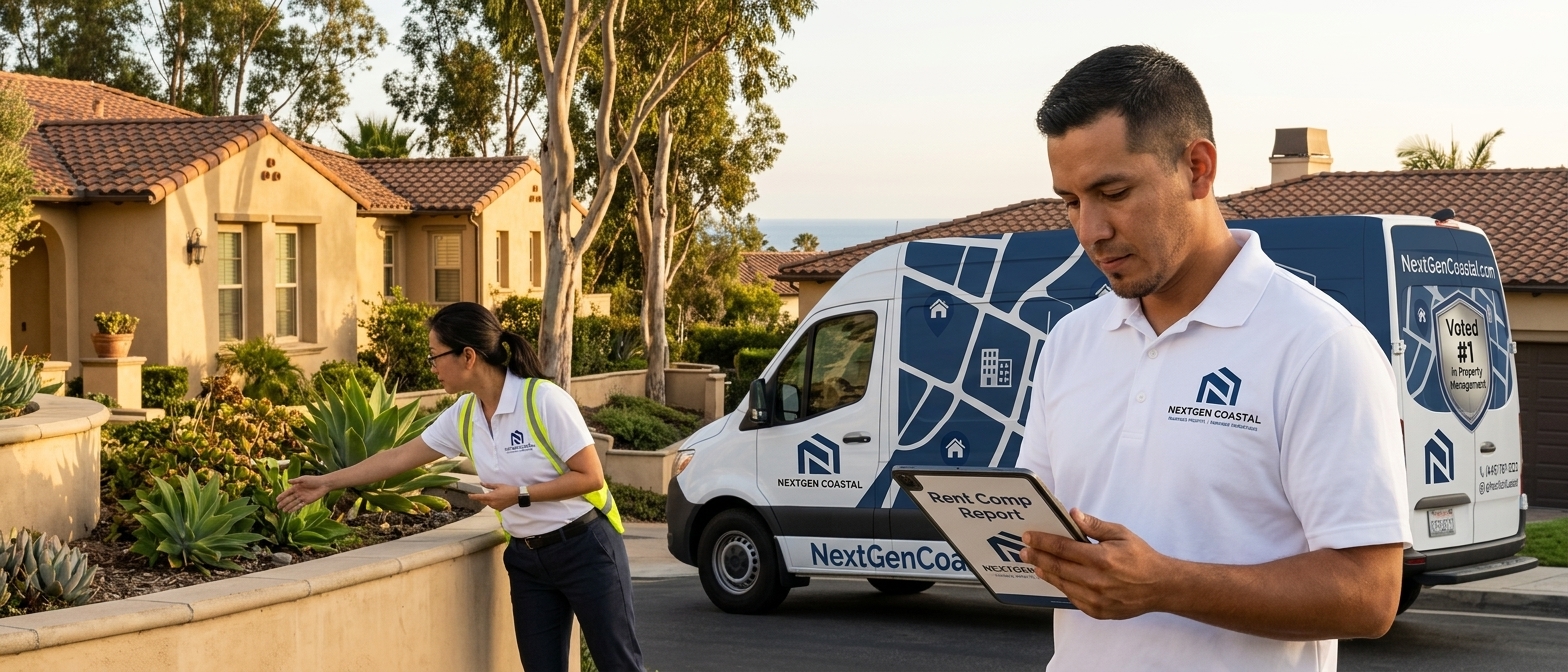 Carlsbad property management by NextGen Coastal, rental property managers on the job