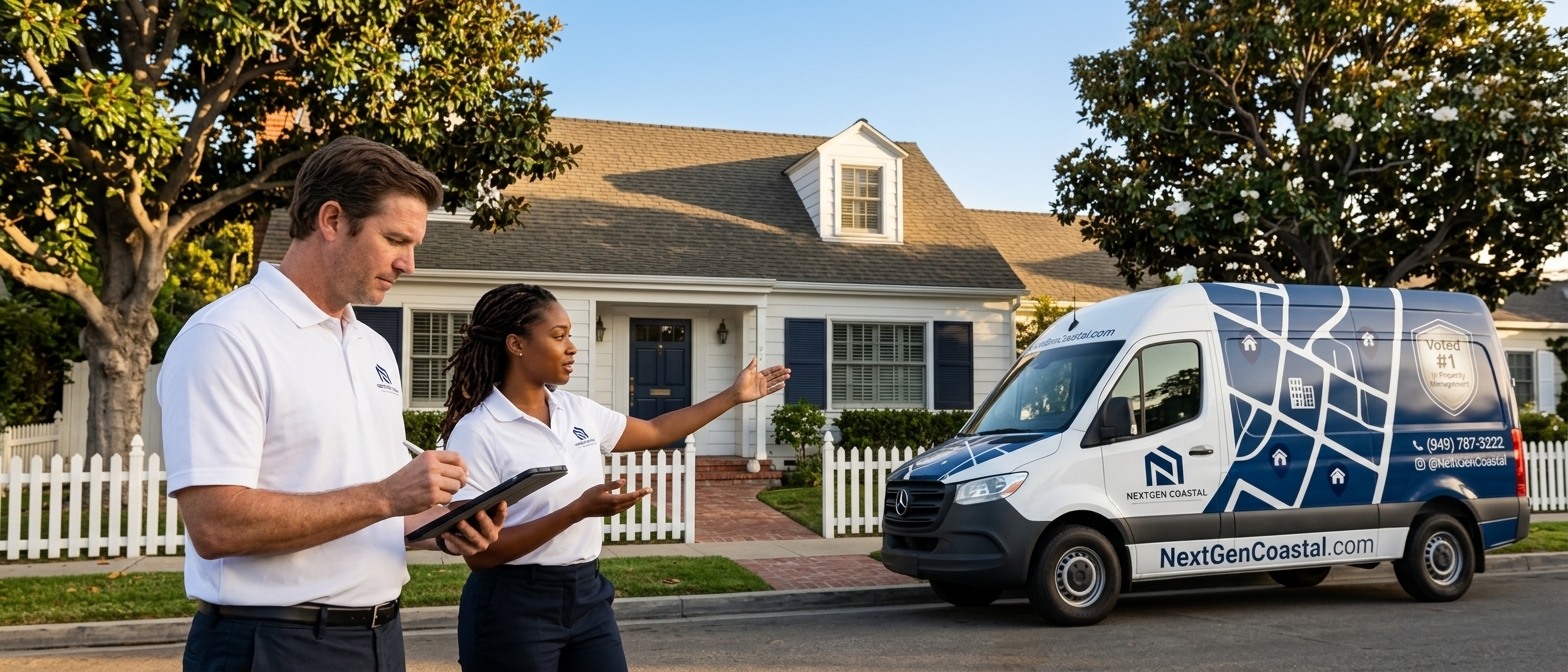 Coronado property management by NextGen Coastal, rental property managers on the job