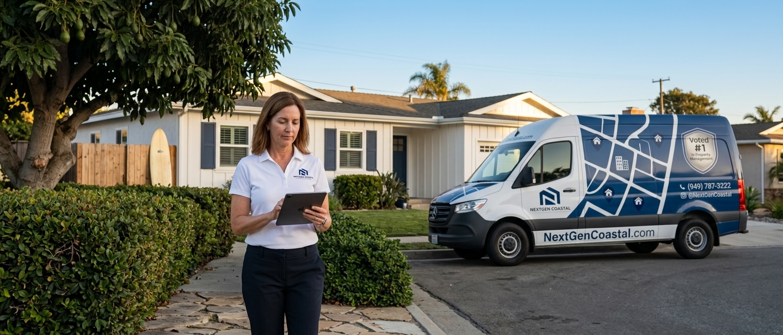 Encinitas property management by NextGen Coastal, rental property managers on the job