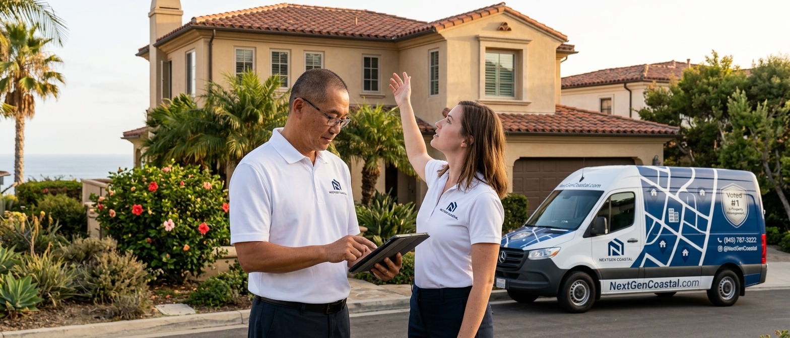 La Jolla property management by NextGen Coastal, rental property managers on the job