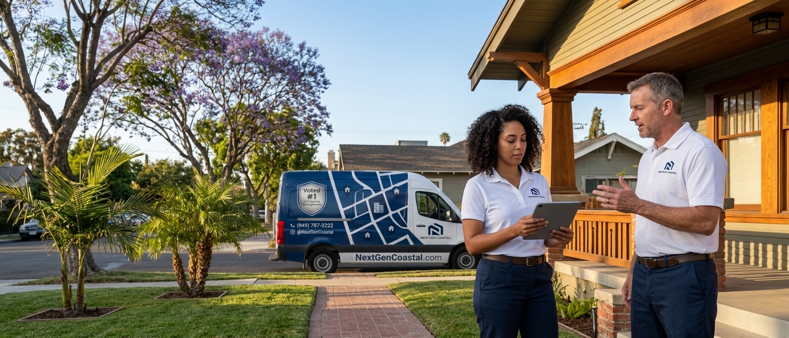 San Diego property management by NextGen Coastal, rental property managers on the job