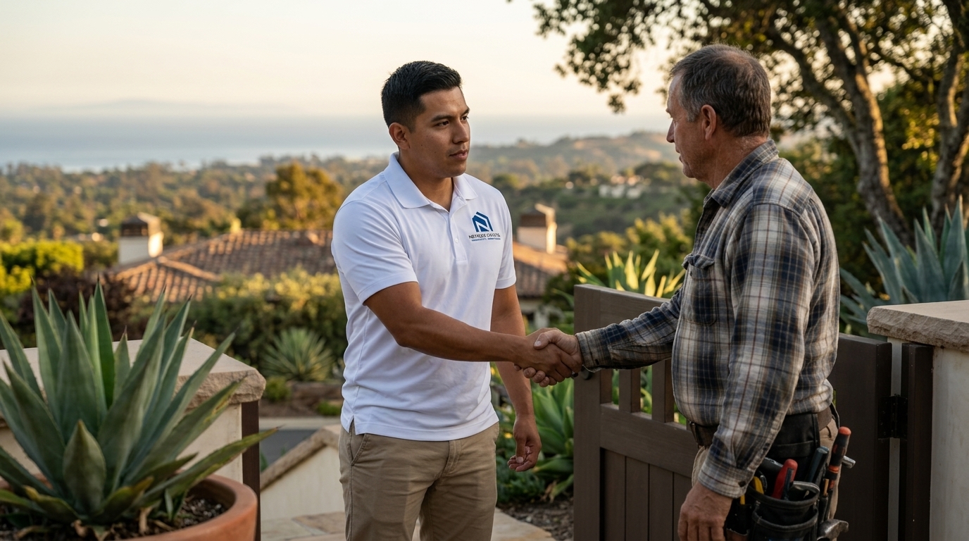 Montecito Foothills neighborhood in Montecito, California, Hillside estates with mountain and ocean views