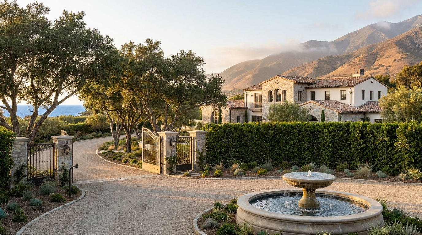 A coastal California property representative of the Santa Barbara County market