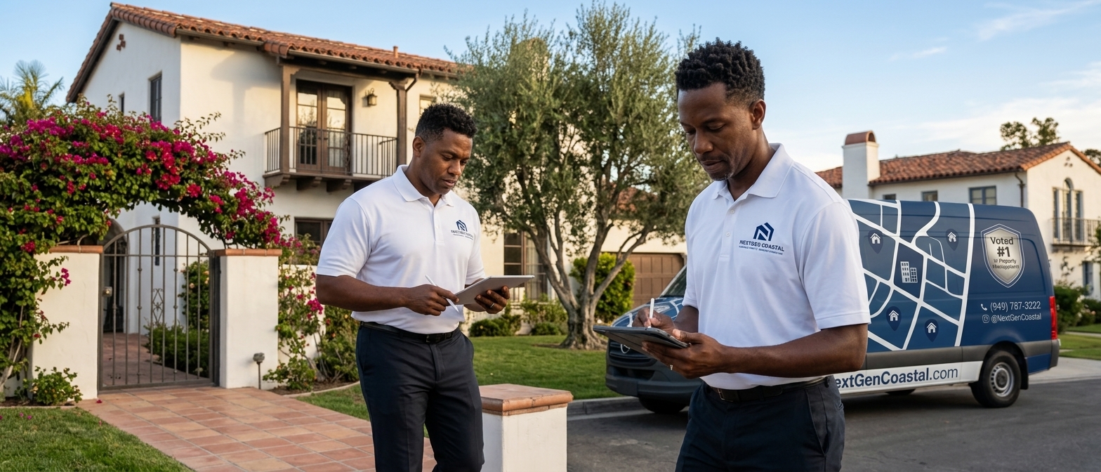 Santa Barbara property management by NextGen Coastal, rental property managers on the job
