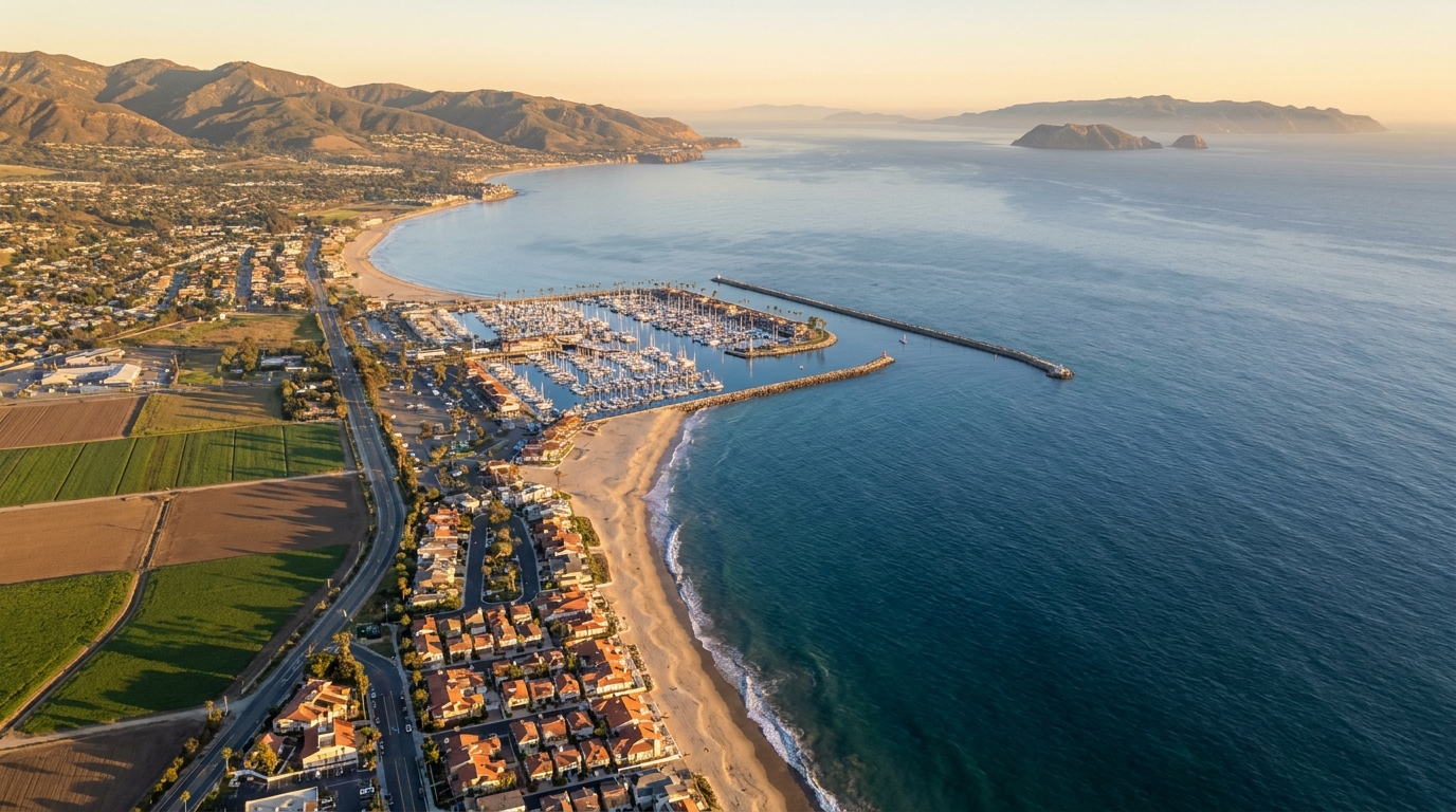 Ventura County coastline with Channel Islands aerial, Ventura County property management by NextGen Coastal