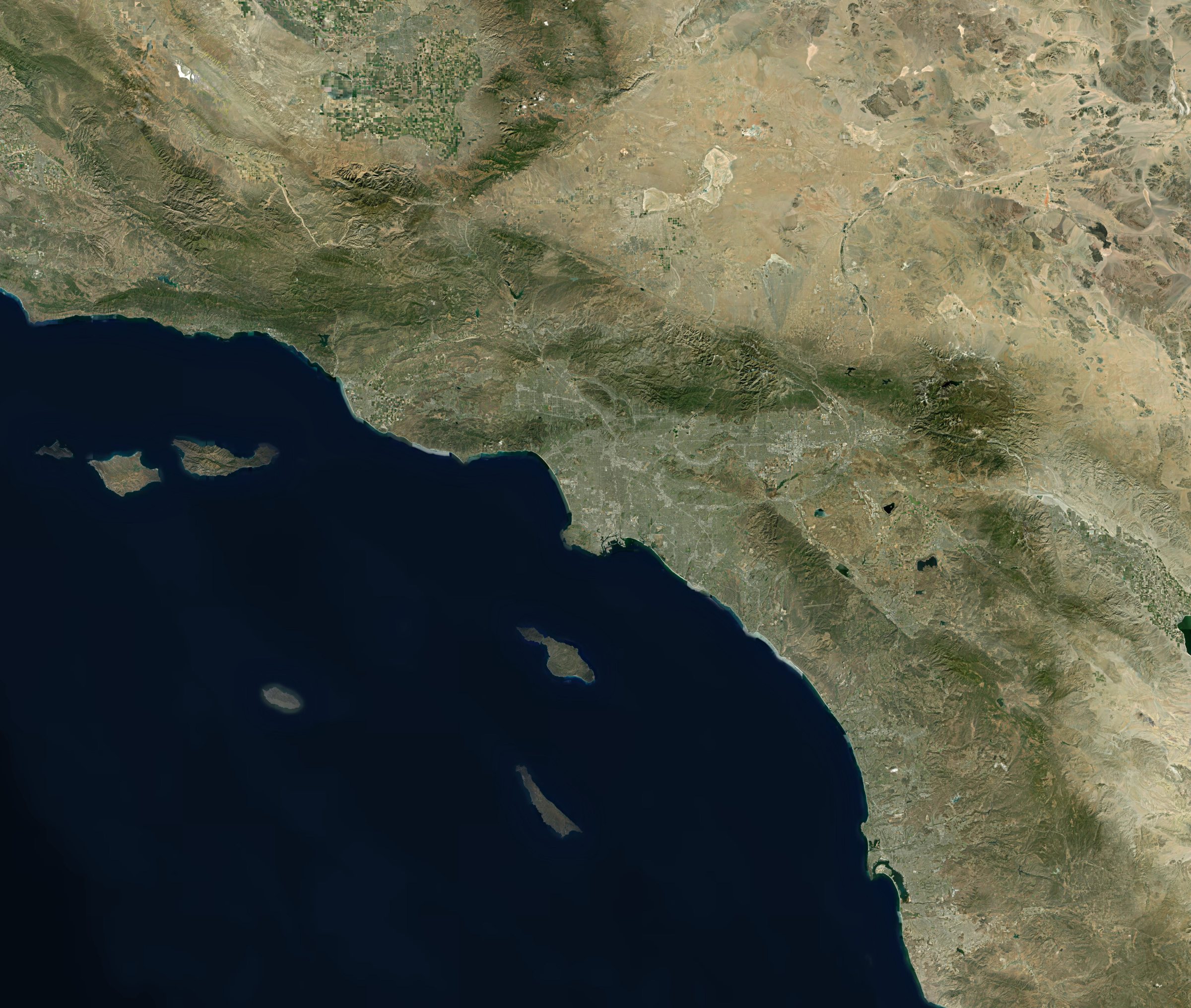 Satellite view of coastal California, NextGen Coastal property management coverage from Santa Barbara to La Jolla