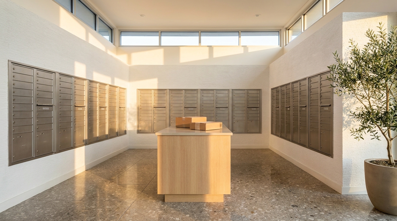 HOA mailroom interior