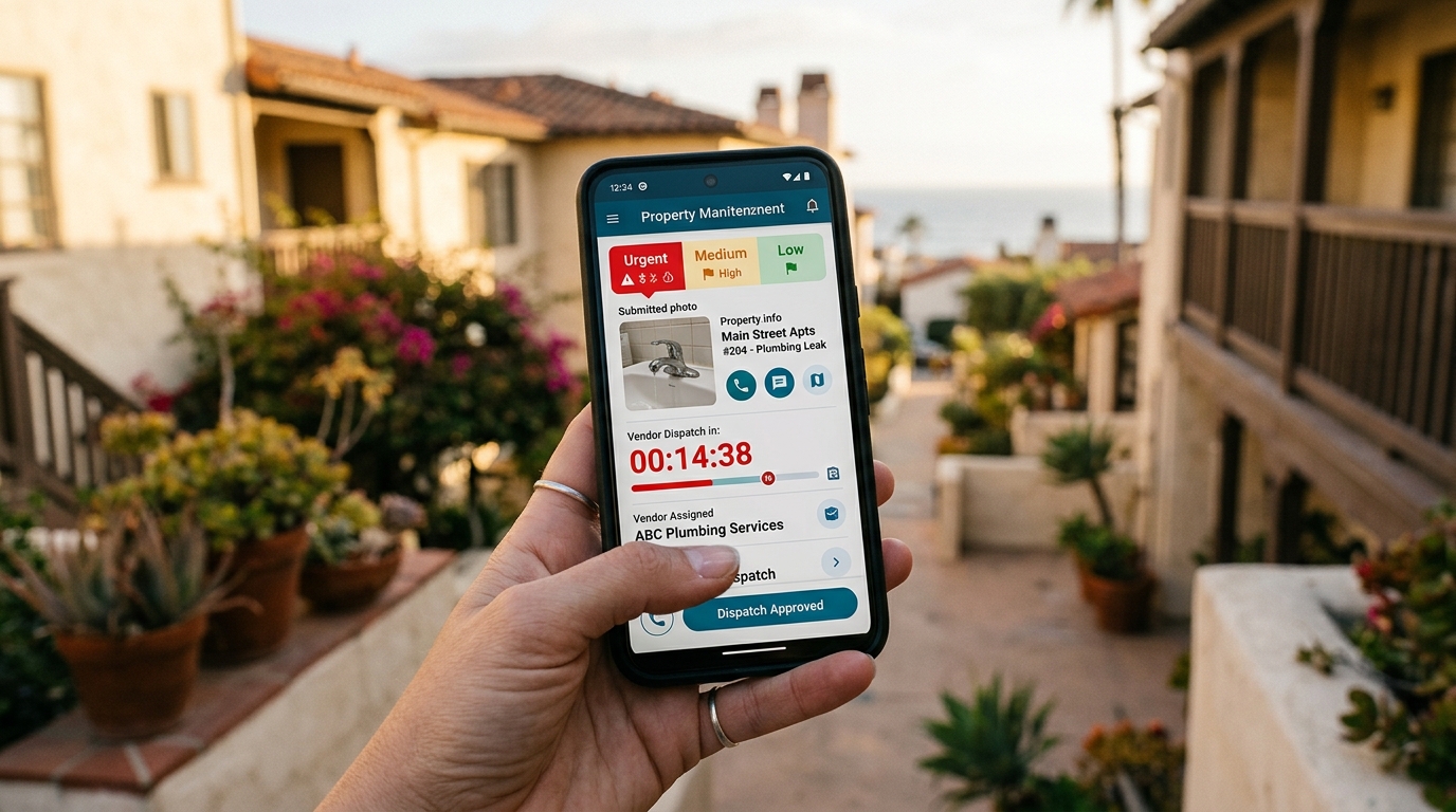 PropertyGuardian maintenance triage interface