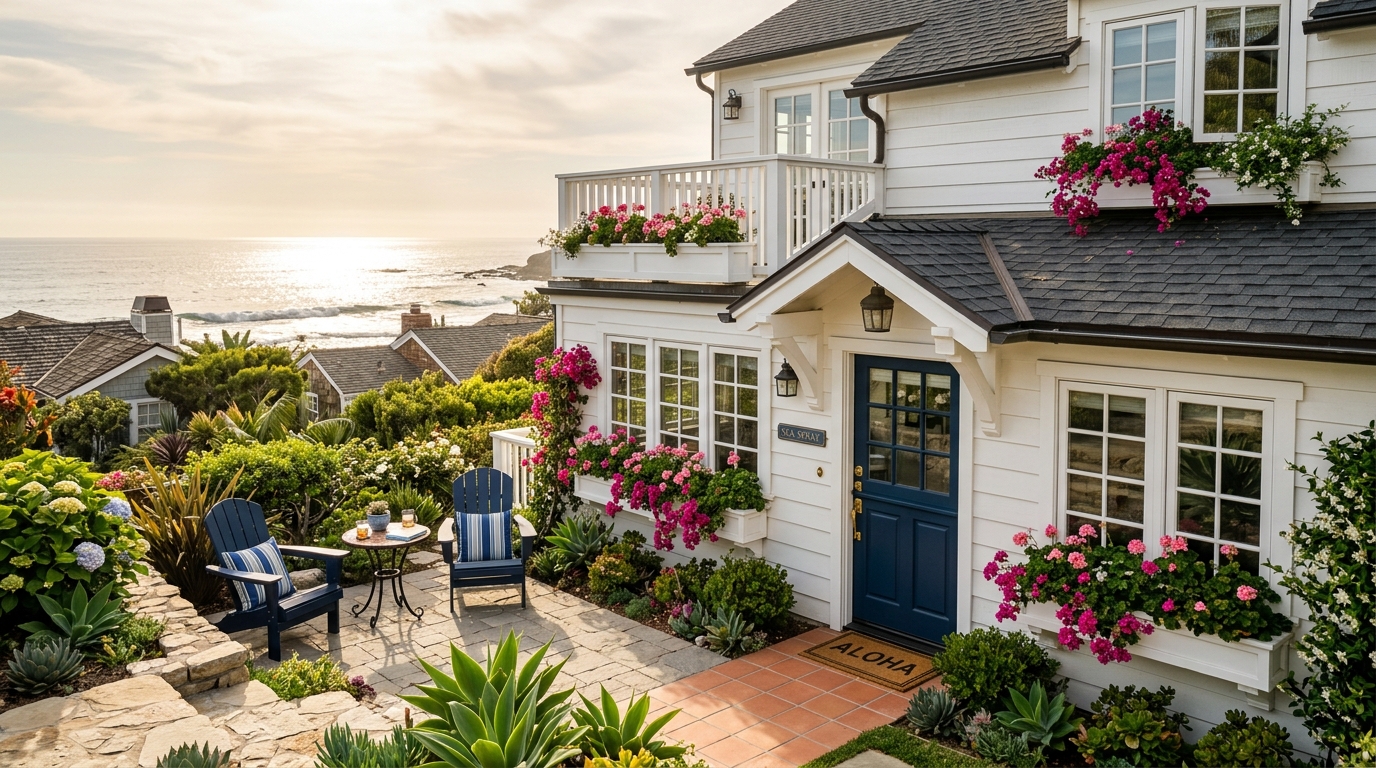 Coastal California vacation rental cottage