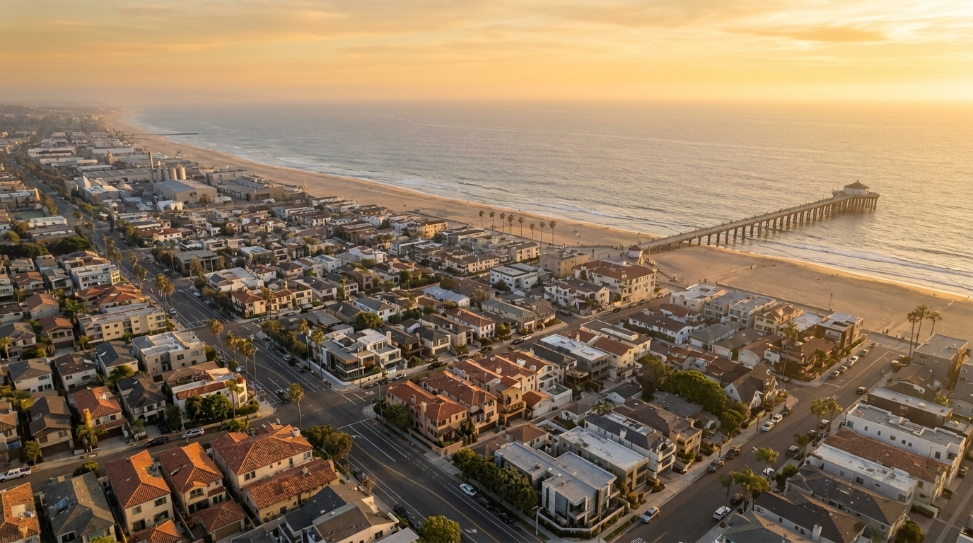 The Strand vacation rentals in Manhattan Beach facing the Pacific